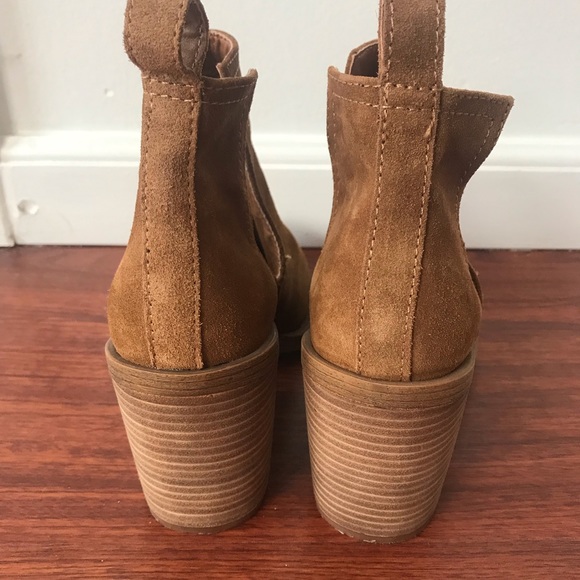 STEVE MADDEN Sharini Chestnut Suede Ankle Booties size 9 - Picture 4 of 6